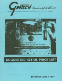 Gretsch 1987 Pricelist